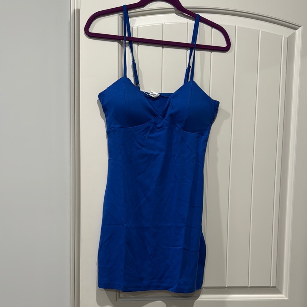 Blue Spaghetti Strap Dress